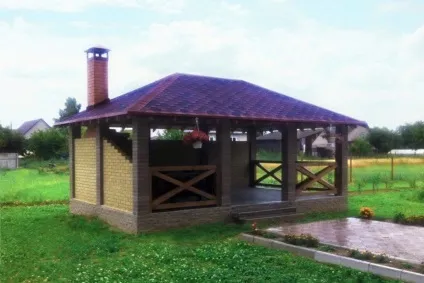 Альтанки з цегли - фото огляд кращих проектів (огляд) Альтанки з цегли - фото огляд кращих проектів