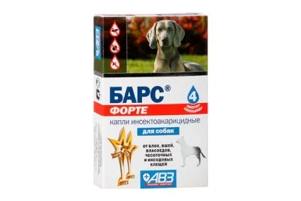 Барс для собак ціна, аналоги, застосування, протипоказання (ціна) Барс для собак ціна, аналоги, застосування, протипоказання