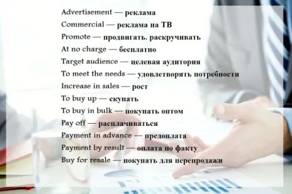 Бізнес англійська слова і вирази безкоштовно, тема продажу та інші (англійська) Бізнес англійська слова і вирази безкоштовно, тема продажу та інші