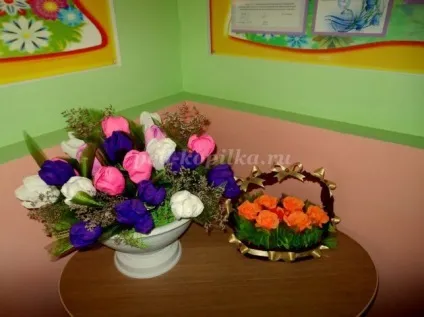 Букет квітів з цукерок