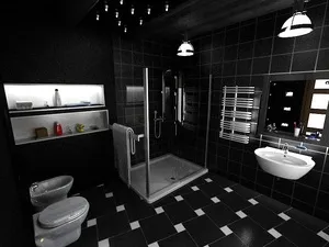 Чорно-білі ванні кімнати фото і особливості дизайну, як викласти плитку (чорний білий ванна кімната фото дизайн плитка) Чорно-білі ванні кімнати фото і особливості дизайну, як викласти плитку