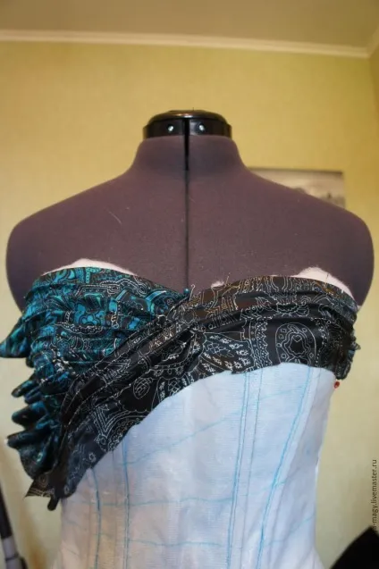 Декорування ліфа віяловими складками - ярмарок майстрів - ручна робота, handmade (корсаж своїми руками) Декорування ліфа віяловими складками - ярмарок майстрів - ручна робота, handmade