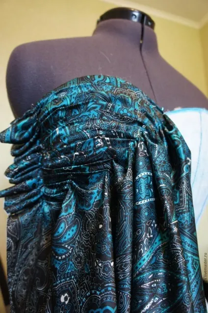 Декорування ліфа віяловими складками - ярмарок майстрів - ручна робота, handmade (драпірування) Декорування ліфа віяловими складками - ярмарок майстрів - ручна робота, handmade