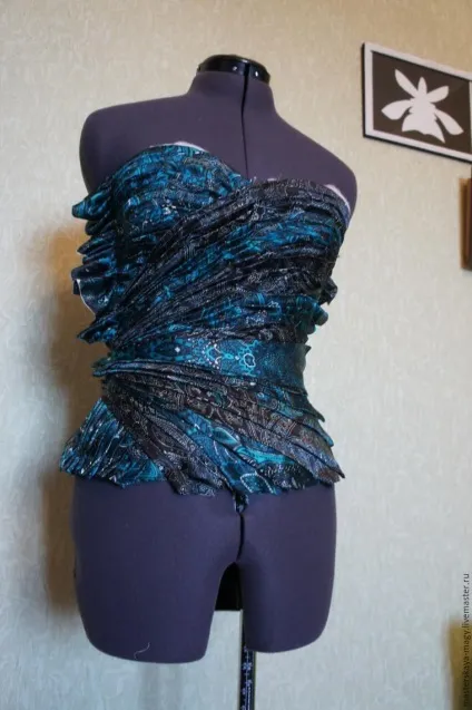 Декорування ліфа віяловими складками - ярмарок майстрів - ручна робота, handmade (корсаж) Декорування ліфа віяловими складками - ярмарок майстрів - ручна робота, handmade
