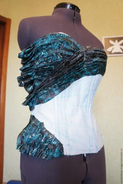 Декорування ліфа віяловими складками - ярмарок майстрів - ручна робота, handmade (драпірування) Декорування ліфа віяловими складками - ярмарок майстрів - ручна робота, handmade