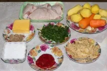Рецепт з фото - Курячі стегна з картоплею, сиром та грибами у горщиках стегна