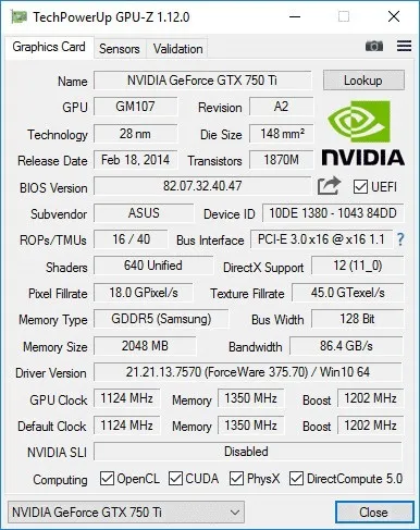 Gpu-z для отримання інформації про відеокарту