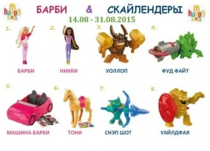 Іграшки з серій хепі милий макдональдс (тут Огляд іграшок) Іграшки з серій хепі милий макдональдс