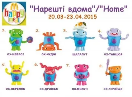 Іграшки з серій хепі милий макдональдс (можна прочитати тут) Іграшки з серій хепі милий макдональдс