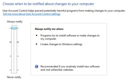 Як змінити рівні user account control (uac) (мультимедіа) Як змінити рівні user account control (uac)