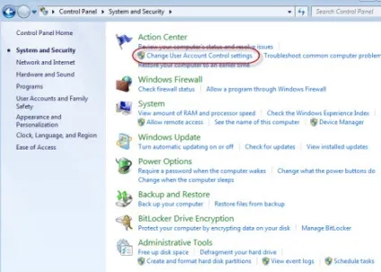 Як змінити рівні user account control (uac) (software) Як змінити рівні user account control (uac)