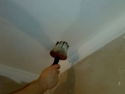 Як клеїти павутинку на стелю фото і відео (клеїти) Як клеїти павутинку на стелю фото і відео