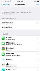 Як налаштувати центр повідомлень в ios 8 під себе (настройки центру повідомлень) Як налаштувати центр повідомлень в ios 8 під себе