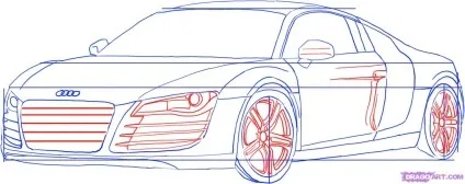 Як намалювати машину audi r8 поетапно (Minecraft клітинам Малюємо) Як намалювати машину audi r8 поетапно