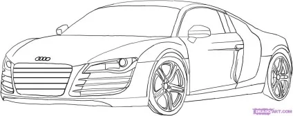 Як намалювати машину audi r8 поетапно (Minecraft клітинам Малюємо) Як намалювати машину audi r8 поетапно