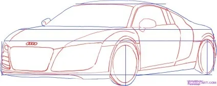 Як намалювати машину audi r8 поетапно (автомобіля бачите нашому) Як намалювати машину audi r8 поетапно