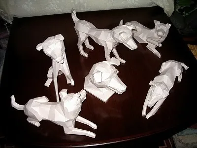Як зробити собаку з паперу своїми руками, pepakura (паперу своїми руками) Як зробити собаку з паперу своїми руками, pepakura