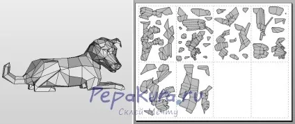 Як зробити собаку з паперу своїми руками, pepakura (паперу своїми руками) Як зробити собаку з паперу своїми руками, pepakura