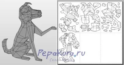 Як зробити собаку з паперу своїми руками, pepakura (своїми) Як зробити собаку з паперу своїми руками, pepakura