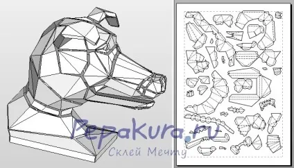 Як зробити собаку з паперу своїми руками, pepakura (паперу своїми руками) Як зробити собаку з паперу своїми руками, pepakura