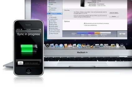 Як синхронізувати iphone з комп'ютером (лівому верхньому кутку) Як синхронізувати iphone з комп'ютером
