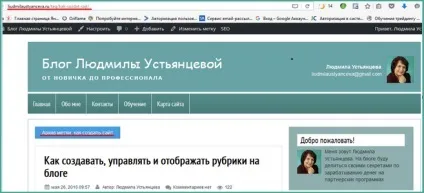 Як створювати, управляти і відображати мітки в статтях, блог Людмили Устьянцева (створювати) Як створювати, управляти і відображати мітки в статтях, блог Людмили Устьянцева