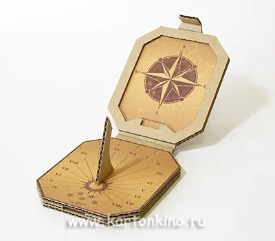 Кишенькові сонячний годинник - іграшка з картону для самих допитливих (іграшка) Кишенькові сонячний годинник - іграшка з картону для самих допитливих