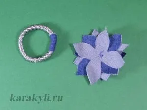Кріплення квітів з тканини до заколки, резинки для волосся, каракулі