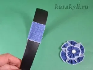 Кріплення квітів з тканини до заколки, резинки для волосся, каракулі