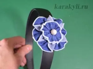 Кріплення квітів з тканини до заколки, резинки для волосся, каракулі