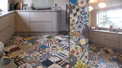 Красиві підлоги з плитки на кухні фото (пол) Красиві підлоги з плитки на кухні фото