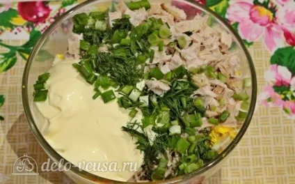 Курячий салат з огірками і горошком рецепт з фото - покрокове приготування курячого салату з (салат) Курячий салат з огірками і горошком рецепт з фото - покрокове приготування курячого салату з