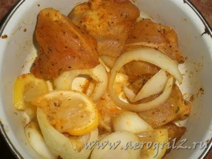 Курячий шашлик в аерогрилі - рецепт приготування з фото (приготування) Курячий шашлик в аерогрилі - рецепт приготування з фото
