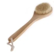 Щітка для тіла Aliexpress Natural Bristle Middle Long Handle Wooden Shower Body Bath Brush S7NF - щітка