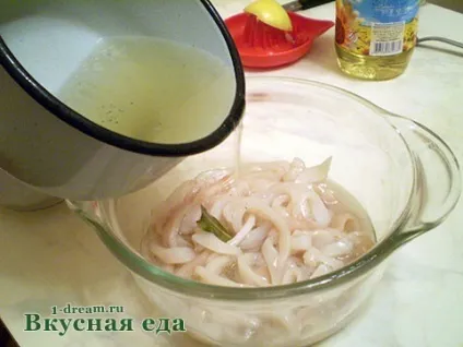 Мариновані кальмари - рецепт приготування - смачна їжа (кальмари) Мариновані кальмари - рецепт приготування - смачна їжа