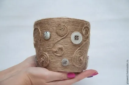 Майстер-клас перетворення кашпо - ярмарок майстрів - ручна робота, handmade (шпагат) Майстер-клас перетворення кашпо - ярмарок майстрів - ручна робота, handmade