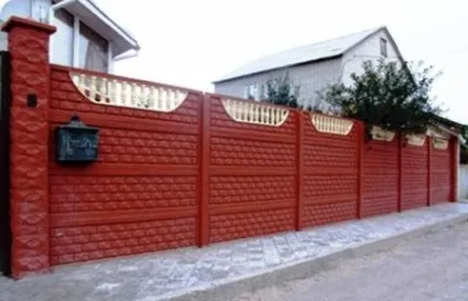 Монтаж секційних парканів, фото фарбування бетонного паркану (бетонного) Монтаж секційних парканів, фото фарбування бетонного паркану