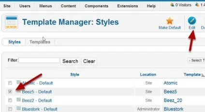Налаштовуємо різні шаблони для різних сторінок в joomla (налаштовуємо) Налаштовуємо різні шаблони для різних сторінок в joomla