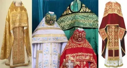 Облачення священнослужителів, кольору богослужбових убрань священнослужителів (орарь) Облачення священнослужителів, кольору богослужбових убрань священнослужителів
