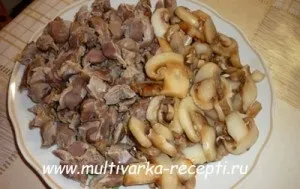 Овочі для салату в мультиварці