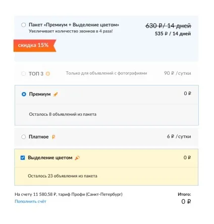 пакети розміщень