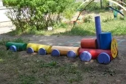 Паровозик з колод своїми руками (колод) Паровозик з колод своїми руками