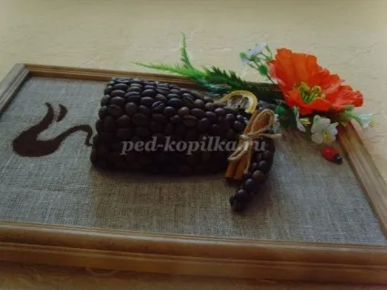 Панно з кавових зерен своїми руками (панно кавових зерен) Панно з кавових зерен своїми руками