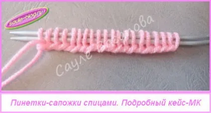 Пінетки-чобітки спицями покроковий майстер-клас (спицями) Пінетки-чобітки спицями покроковий майстер-клас