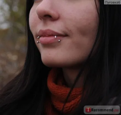 Пірсинг - «поки ви молоді - можна екперіментіровать! Моя симетрія на нижній губі, фото пірсингу і