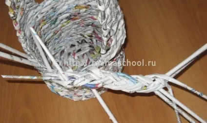 Плетіння кошики з газетних трубочок, майстер клас з плетіння корзини з газети (трубочок) Плетіння кошики з газетних трубочок, майстер клас з плетіння корзини з газети