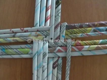 Плетіння кошики з газетних трубочок, майстер клас з плетіння корзини з газети (кошики) Плетіння кошики з газетних трубочок, майстер клас з плетіння корзини з газети