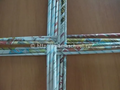 Плетіння кошики з газетних трубочок, майстер клас з плетіння корзини з газети (плетіння) Плетіння кошики з газетних трубочок, майстер клас з плетіння корзини з газети