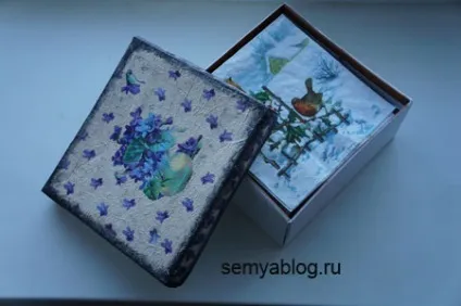 Докладний майстер-клас декупажу коробки з-під взуття, сімейний блог Ірини Полякової (коробки) Докладний майстер-клас декупажу коробки з-під взуття, сімейний блог Ірини Полякової