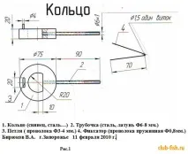 Снасть кольцовка - лов ляща, сазана з човна на великих глибинах сазана